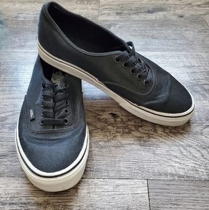 Black sparkly Vans